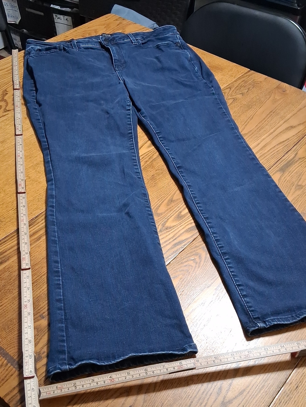 NYDJ Jeans Womens 16 BLUE BARBARA BOOTCUT FLARED KICK Denim Pants Used Preowned